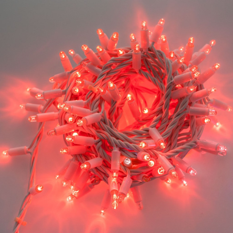 120 LED rosso con flash freddo IP44 esterno luci natalizie
