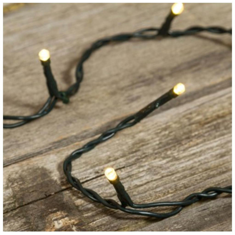 Catena 20 LED 5mm Bianco Caldo IP20 230V Luci Natalizie