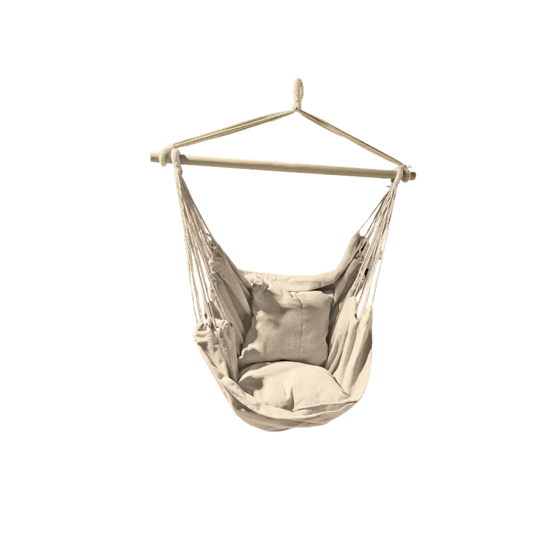 Amaca Qatar 100x130 cm beige con cuscini relax da giardino