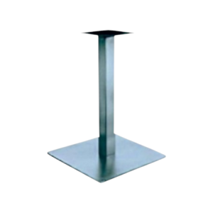 Base tavolo acciaio inox 40x40 cm palo 6x6 H72 robusta moderna