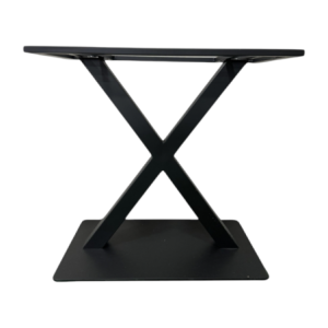Base tavolo metallo regolabile a croce Ø68mm H72cm nera
