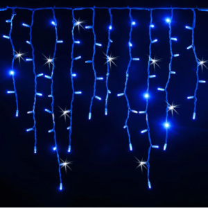 Cascata 192 Led Blu Flash 24V IP44 Estensibile 510x90cm