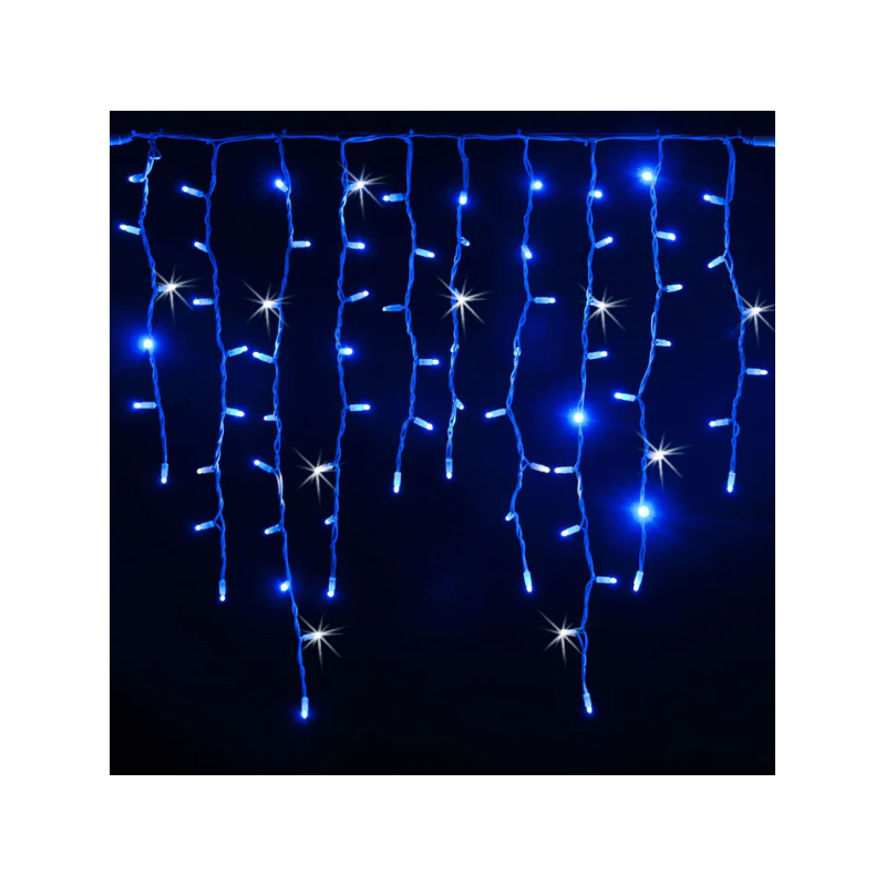 Cascata 192 Led Blu Flash 24V IP44 Estensibile 510x90cm