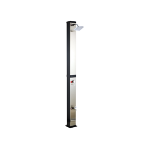 Doccia solare da giardino Rectangular Series nero e acciaio