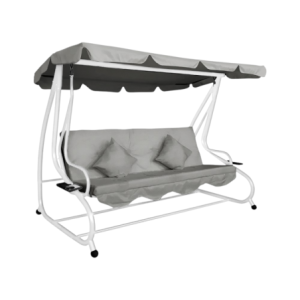 Dondolo letto Harmony 4 posti bianco comfort giardino