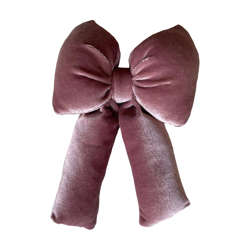 Fiocco Angle Medio 15x28cm Rosa Cipria Decorazione Natale