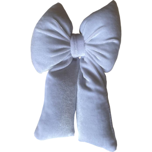 Fiocco Angle Small 11x20cm Bianco Decorazione Natalizia