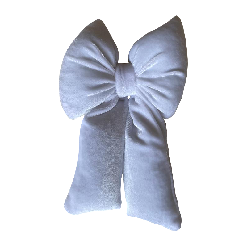 Fiocco Angle Small 11x20cm Bianco Decorazione Natalizia