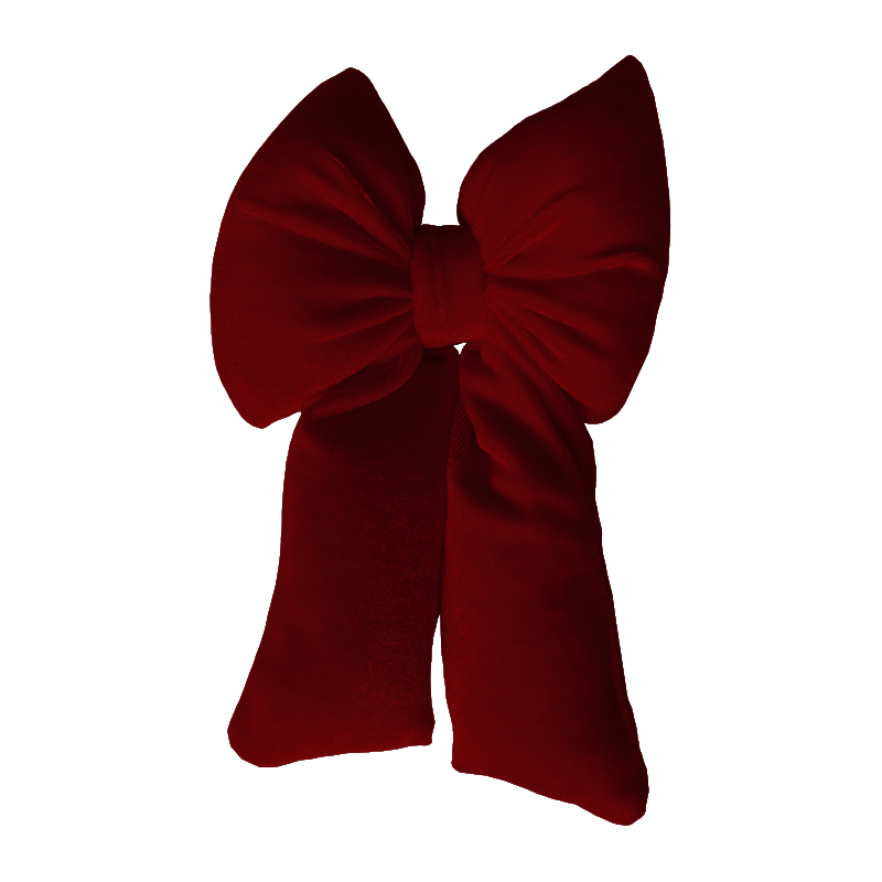 Fiocco Angle Small bordeaux 112x20cm - Decorazione natalizia design