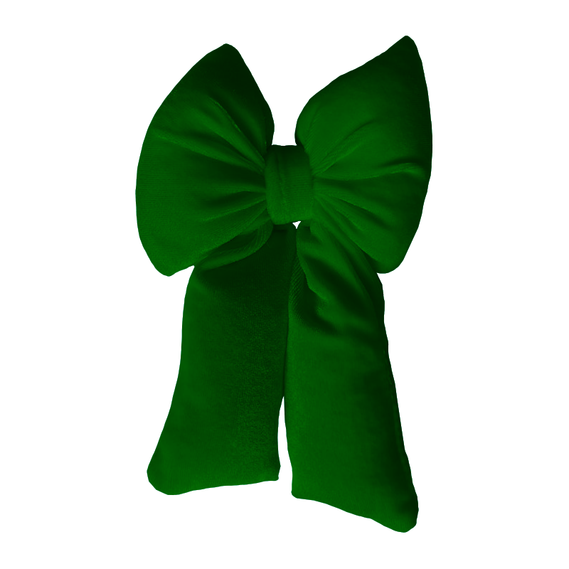 Fiocco Angle Small 11x20cm Verde Muschio Decorazione Natale