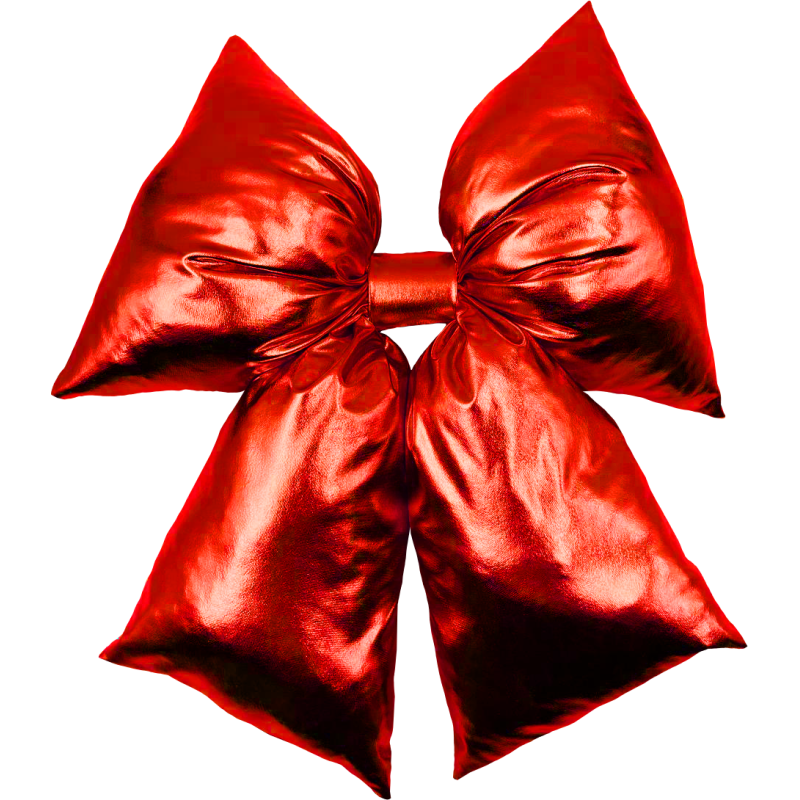 Fiocco Small 20x26cm Rosso Laminato Decorazione Natale
