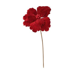 Fiore Open 26cm rosso - Eleganza natalizia e decorativa