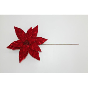 Fiore Stella Rosso 56cm Decorazione Natalizia Elegante