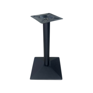 Gamba Table Met tubo Ø76mm H72cm nero piatto 25cm - Base tavolo robusta