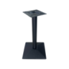 Gamba Table Met tubo Ø76mm H72cm nero piatto 25cm - Base tavolo robusta