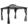 Gazebo Arion 3x3 mt grigio resistente ed elegante per esterni