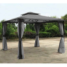 Gazebo Arion 3x3 mt grigio resistente ed elegante per esterni