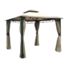 Gazebo Arion 3x3 mt moka resistente ed elegante per esterni