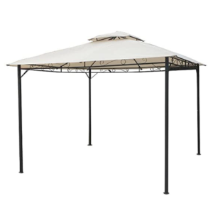 Gazebo Basic 3x3 grigio resistente e pratico per esterni giardino