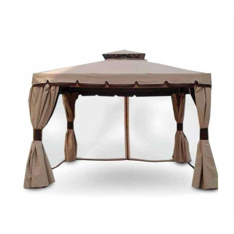 Gazebo Royal 3x4 mt moka con teli laterali e zanzariera robusto