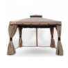 Gazebo Royal 3x4 mt moka con teli laterali e zanzariera robusto