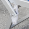 Lettino Lux Beach bianco con parasole 2 posizioni pieghevole