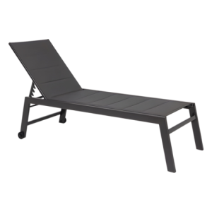 Zoom Lettino Stretch Lounge Con Ruote In alluminio Colori Antracite