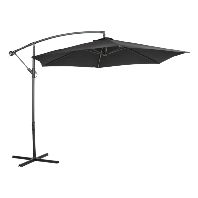 Ombrellone Banana 3m a braccio grigio - Eleganza e praticità outdoor