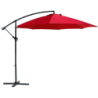 Ombrellone Banana 3m a braccio grigio/rosso scuro - Outdoor moderno