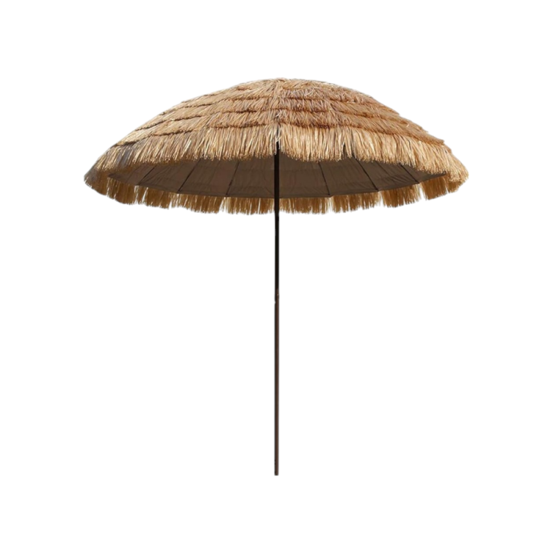 Ombrellone Florida Ø220 cm Metallo e Raffia - Stile Tropicale