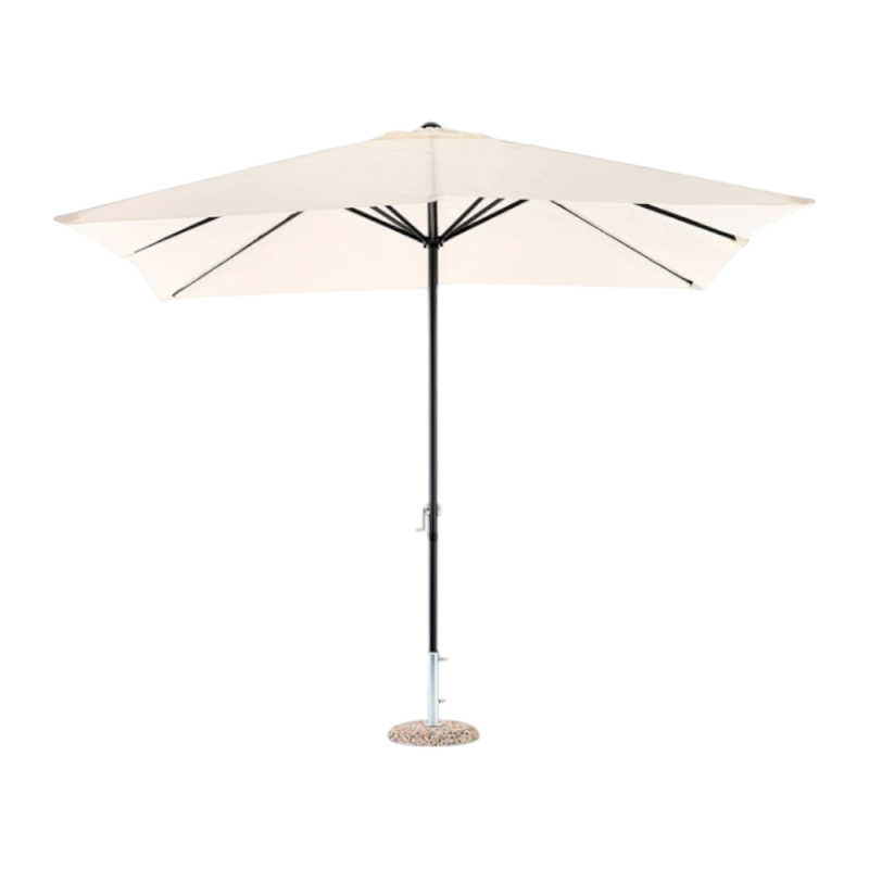 Ombrellone Garden 3x3m palo centrale struttura grigia telo ecru