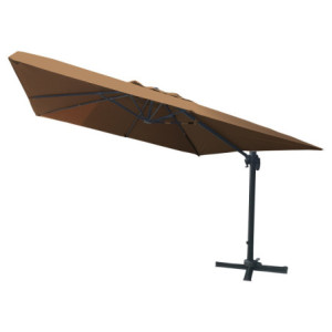 Ombrellone Paradise 3x4 m grigio e tortora robusto da giardino