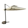 Ombrellone Santorini 3x3 m Antracite Telo Beige con Flap - Giardino