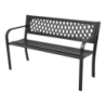 Panchina Cross metallo verniciato e PVC nero da esterno