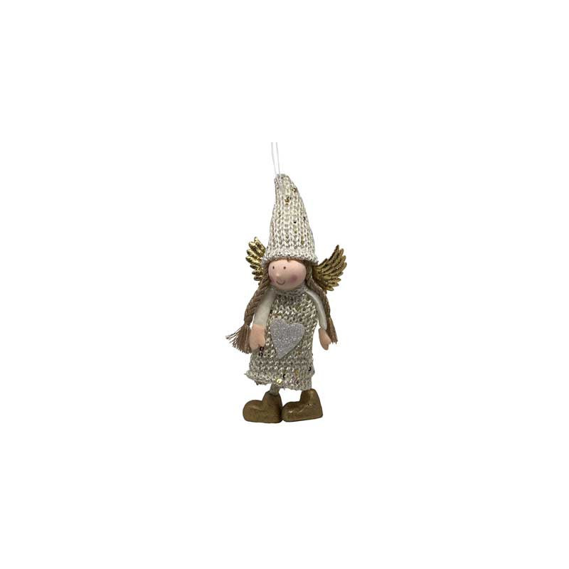 Pendente Angelo oro 18 cm: decorazione elegante per casa e festa