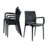 Poltrona Baviera in Rattan Antracite - Eleganza Outdoor
