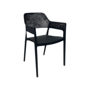 Poltrona Malaga Anti-UV in PP Nero - Poltrona da Esterno