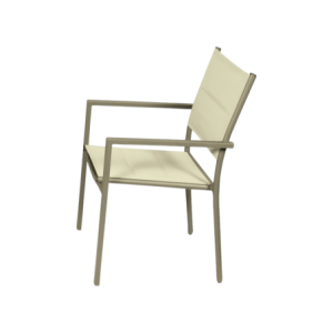 Poltrona Paraga metallo e textilene tortora - Comfort outdoor