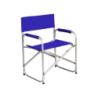 Poltrona Regista Blu in alluminio e textilene per esterno