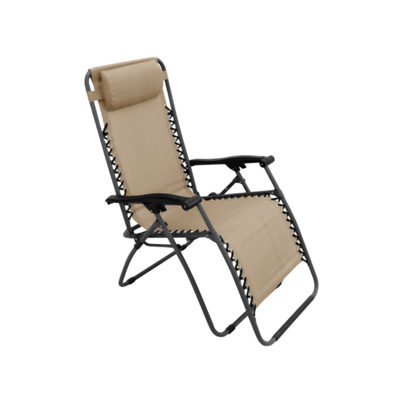 Poltrona relax dark beige da esterno - Comfort e stile giardino