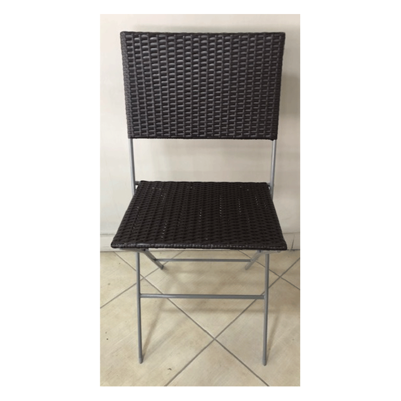 Set tavolo alto e 2 sedie pieghevoli moka - Pratiko Basic