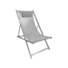 Sdraio New Sun Grigio con Cuscino in Metallo e Textilene