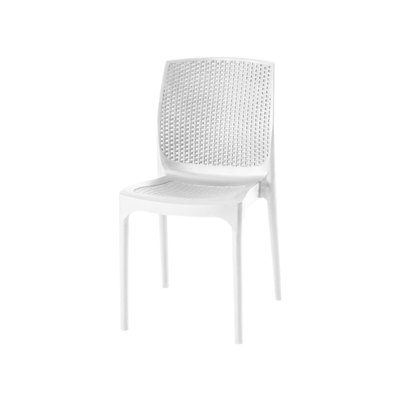 Sedia Monaco in rattan bianco: eleganza e comfort per ogni ambiente