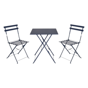 Set bistrot in ferro grigio antracite 3 pezzi: stile outdoor moderno
