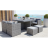 Set salotto New Cubo Eight 9pz grigio: arredo giardino moderno