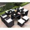 Set New Cubo Eight 9 pezzi moka salotto da giardino completo