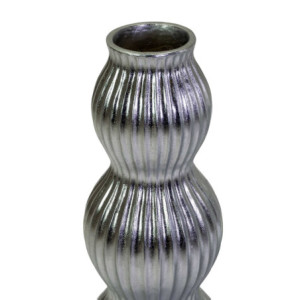 Zoom Portavaso resina argento cm ø32h93