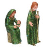 Natività resina verde H25,4 cm - Decorazione natalizia elegante