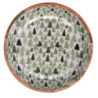 Ciotola legno decorativa con base alberi verde Ø24x11 cm