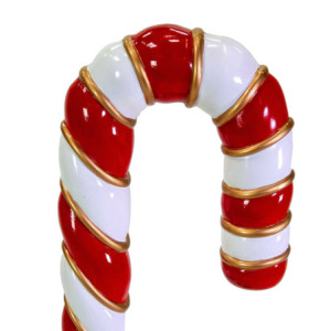 Zoom Statua resina bastoncino di zucchero rosso cm 42x34h122